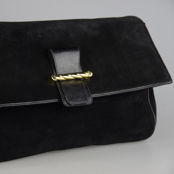 Vintage Antonio Scepi Bonwit Teller Suede Clutch - Picture 2 of 8
